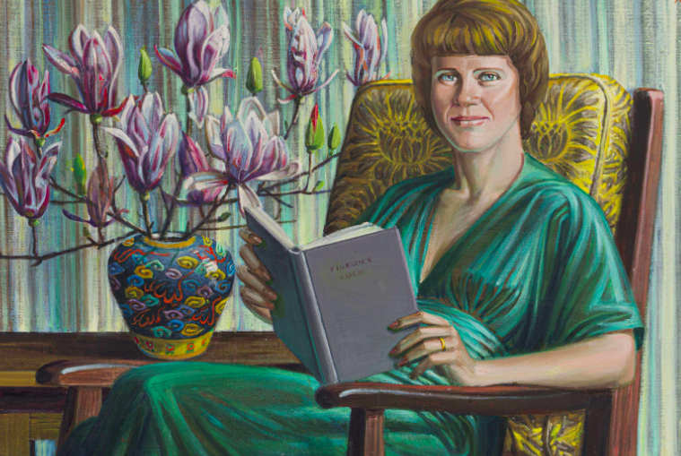 Vladimir Tretchikoff, 'Woman Reading 'Pigeon's Luck' with Magnolias in a Chinese Vase'